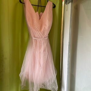 Plus size pink party dress